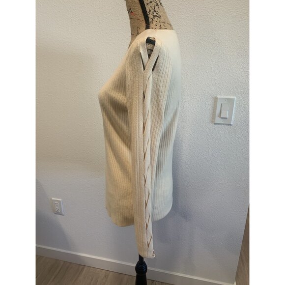 (E-194) Stella + Lorenzo womens sweter size M beige color - Picture 5 of 9